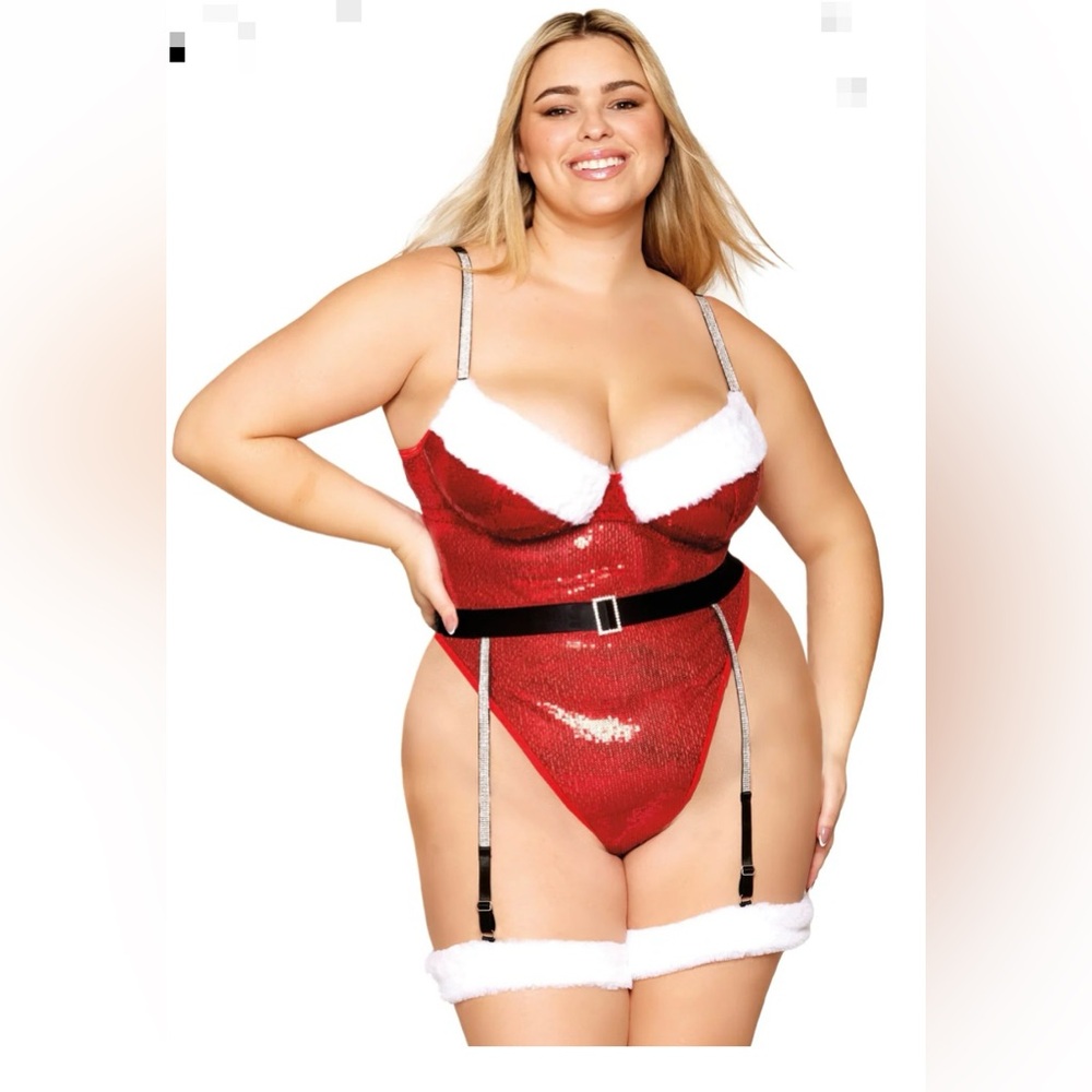 NWT Dreamgirl Christmas Santa Lingerie Plus Size